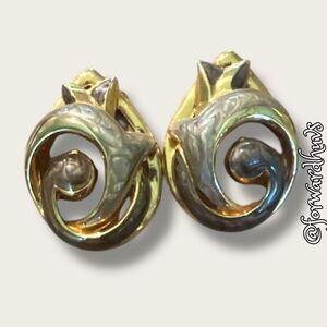 Bundle Sale 3 for $15 | Vintage 1980s - 1990s Gold-Tone Stud Earrings